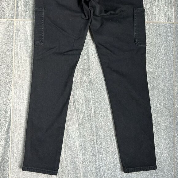 NWT Oat New York Mid-Rise Skinny Ankle Stretch Carpenter Jeans in Black Size 26 - Picture 9 of 16